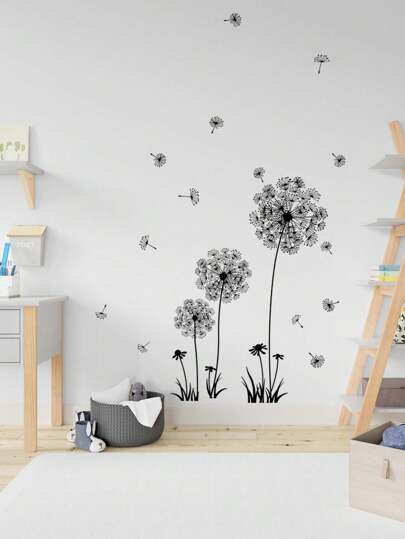 Dandelion Print Wall Sticker, Stickers, Wall Decal, Vinyl Decal For Home Decorations, Spring Decoration Items Refresh Your Home, Rama Decoration Stickers Gifts Birthday Graduation