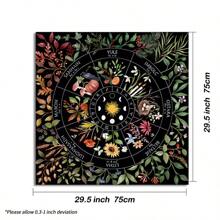 1 件装日月花卉植物塔罗牌布祭坛塔罗牌桌布 Wiccan 铺顶布精神巫术桌用于占卜巫术占星术塔罗牌垫、塔罗牌夹、巫术用品、巫师符文 - 彩色 - 查看 6