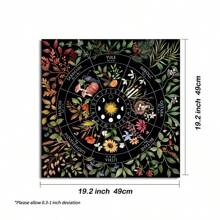1 件装日月花卉植物塔罗牌布祭坛塔罗牌桌布 Wiccan 铺顶布精神巫术桌用于占卜巫术占星术塔罗牌垫、塔罗牌夹、巫术用品、巫师符文 - 彩色 - 查看 5