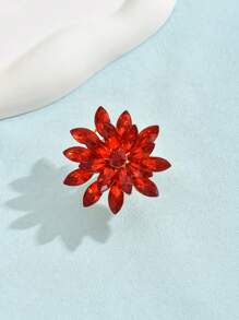 1 件时尚奢华简约花朵开口戒指，日常/派对/婚礼佩戴情人节、妈妈、母亲、母亲节、礼物 - 2 - 查看 15