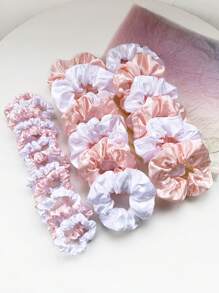 24件/套 黑色、灰色和深色调大号和小号发圈，柔软舒适的普通款弹力发圈，多功能成人发圈，休闲百搭，可作马尾辫发饰。