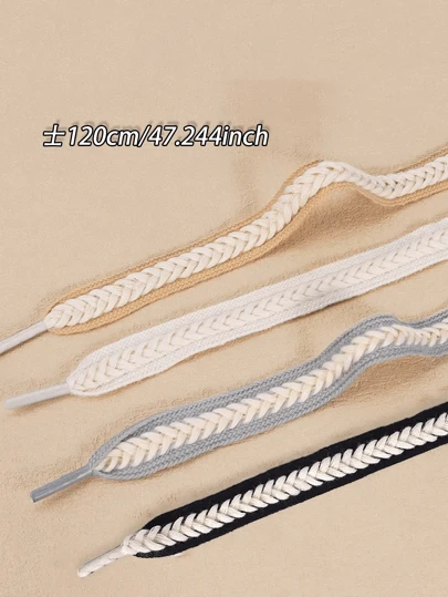 1 对复古时尚鞋带，适合帆布鞋滑板鞋