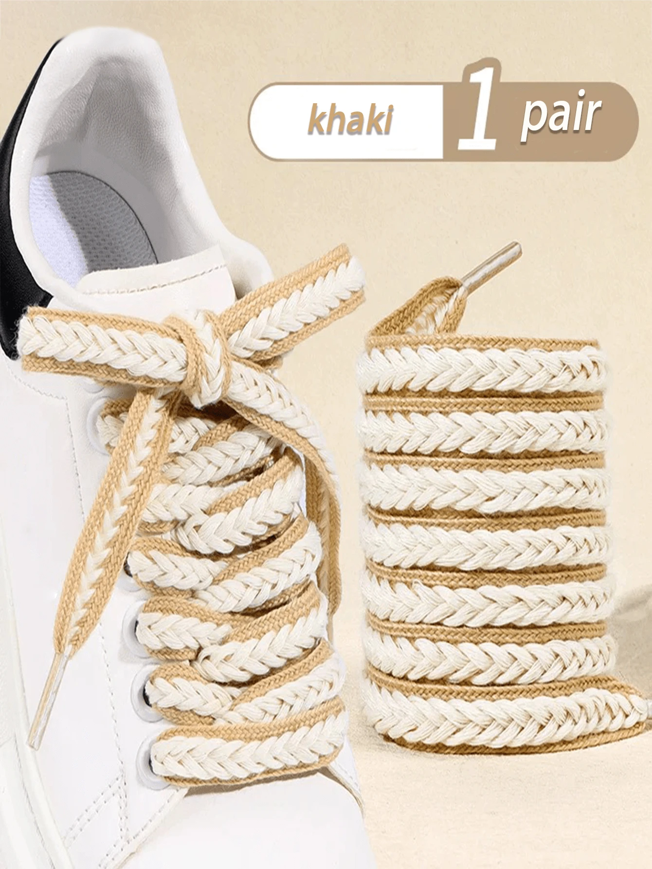 1pair Vintage Fashion Shoelaces For Canvas Shoes Skate Shoes for Sale