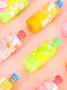 TOCHAIN 1 件/2 件/3 件随机彩色创意设计纸盒果汁瓶形状橡皮擦，高品质学生文具礼物，学校用品返校