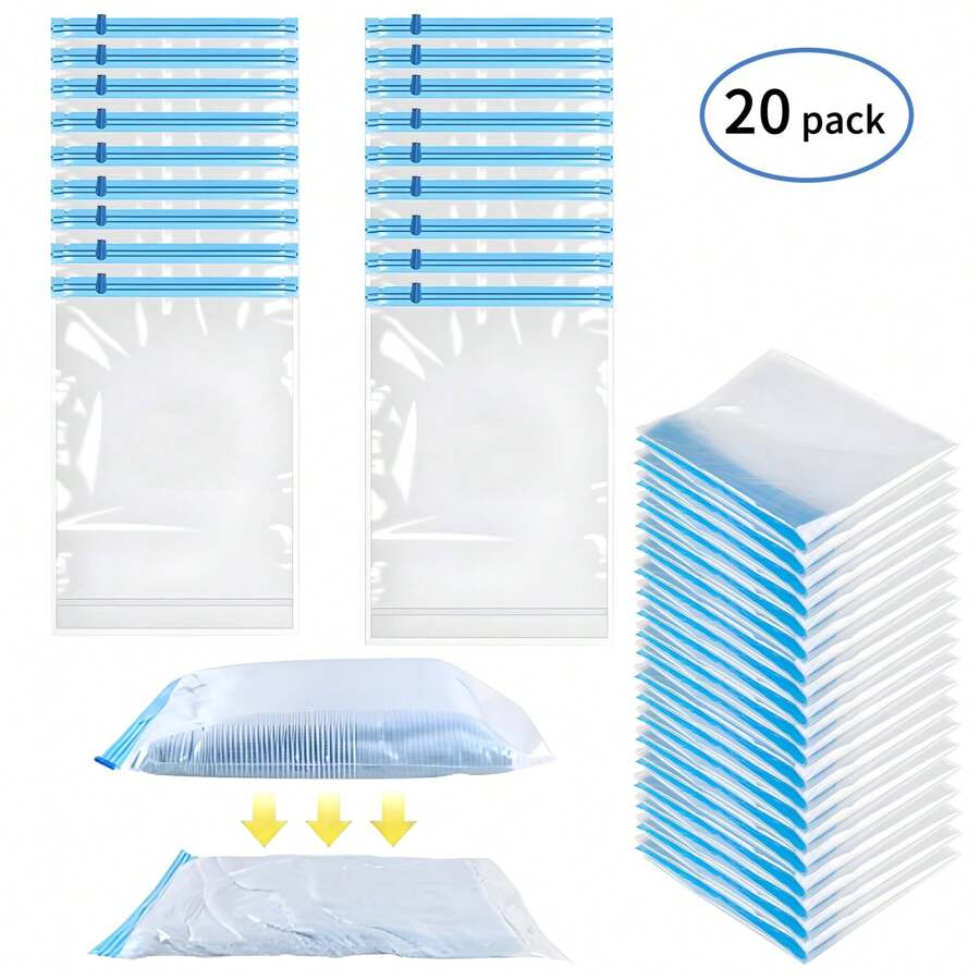 20 paquetes de bolsas de compresión para viajes, bolsas al vacío para ahorrar espacio en las maletas, accesorios de viaje que no necesitan aspiradora, accesorios de viaje para organizar estuches, decoración de habitaciones, decoración del hogar, decoración de cocinas, decoración de paredes, decoración de dormitorios, útiles escolares, decoración escolar, decoración de festivales, decoración de habitaciones, decoración del hogar, decoración de dormitorios, vestidos, pantalones, zapatos, vaqueros, botas, faldas, organizadores, almacenamiento en el hogar, camisetas blancas de mujer, pantalones negros de mujer, ropa de invierno para dama, vestidos.