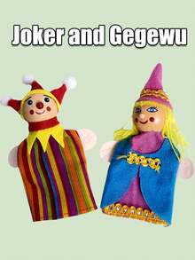 Wooden Finger Puppets For Storytelling, King Character - Random Color Assortment - Multicolor - View 6