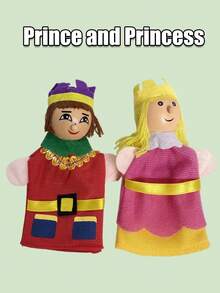 Wooden Finger Puppets For Storytelling, King Character - Random Color Assortment - Multicolor - View 5