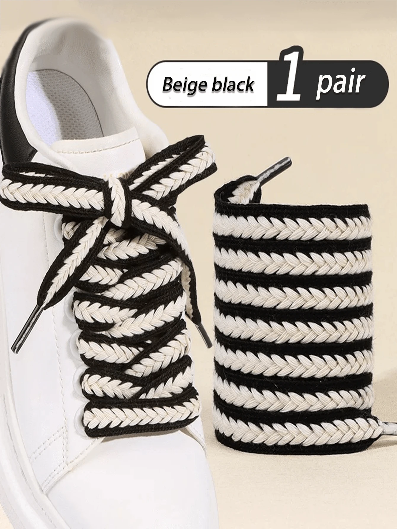 1pair Vintage Fashion Shoelaces For Canvas Shoes Skate Shoes for Sale
