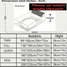 1 件高支数纯色褶皱蕾丝边饰床裙，适用于卧室、宿舍、酒店、民宿、办公室午睡、四季床垫保护套，奢华而温暖