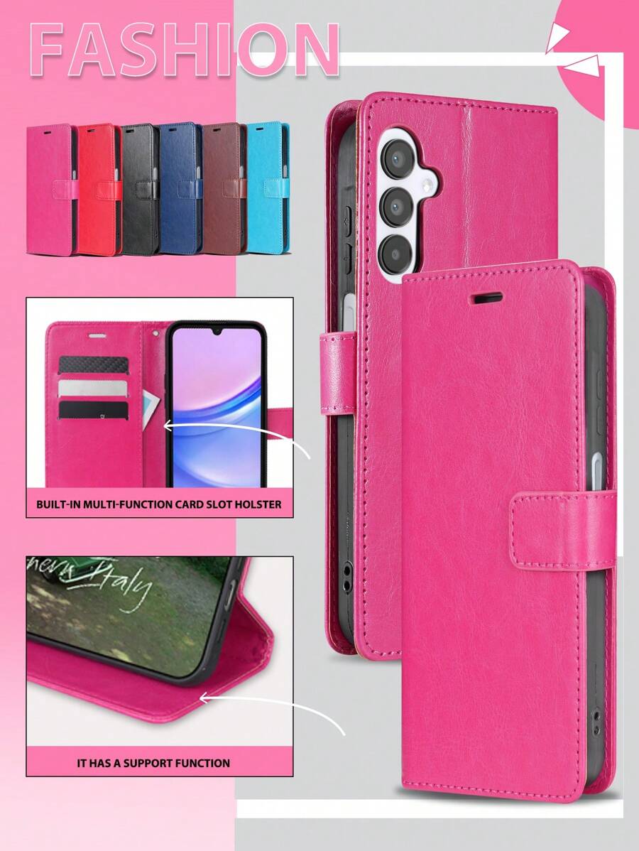 Flip Leather Protective Phone Case With Kickstand Compatible With Apple IPhone 16 Pro Max/Samsung S24 Ultra/Redmi Note 13 Pro, Whole Set Includes Leather Case + Hard Case + High-Craft Design, Also Compatible With Apple IPhone 11/12/13/14/15 Pro Max, Samsung S24 Ultra, OPPO, VIVO,  Redmi Note 11/12/13 Pro