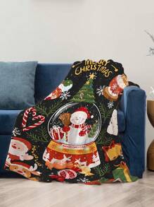 1pc Christmas Pattern Digital Printing Flannel Soft & Comfortable Blanket, For Nap, Sofa, Office, Bed, Camping, Travel, Shawl, Multi-Purpose Gift, 4 Seasons - Multicolor - View 5