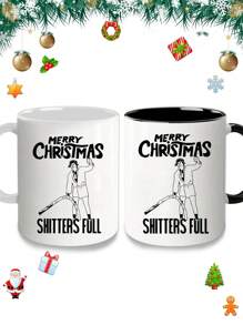 1pc 11zo Christmas Coffee Mugs,Christmas Mug Ceramic,Reusable,Autumn Coffee Cup,Vivid Ventures Shitters Full Coffee Mug - Griswold Christmas Vacation Gift - Funny Mug Cousin Eddie National Lampoons, Xmas Christmas Decor,Fall Decor,Pumpkin Spice,Autumn Decor,Thanksgiving Gift,Pumpkin Mug,Christmas Party Cup Back To School