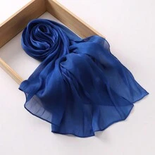 New Autumn Winter Women Soft Organza Glittery Muslim Hijab Scarf Shawl - Multicolor - View 21