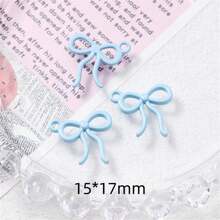 5 chiếc bùa nơ hợp kim sơn màu tối giản cho đồ trang sức tự làm, vòng cổ, vòng tay, hoa tai ngày lễ tình nhân - Nhiều màu - Xem 12