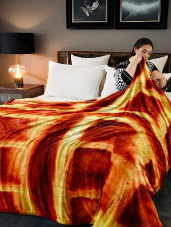1pc Tortilla/Flatbread Blanket, Soft Throw Blanket, Warm Bed Blanket, Funny Food Round Blanket For Adult Men And Women, Novelty Realistic Cookie Blanket, Oversized Unique Food Blanket For All