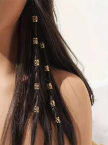 10-60pcs DIY Messy Braid Hair Clips, Minimalist Net Braid Hair Clips, Suitable For Women's Daily Dates, Gifts For Girlfriends, Birthday Gifts, Casual Outings (Handmade Quantity May Have Slight Errors), Hair Accessories - Dreadlocks Hair Buckle - View 8