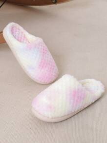 圣诞特惠！女士家居拖鞋，全新配色，随机扎染工艺，渐变色和简约设计，物超所值 - 漸層粉 - 查看 2
