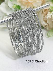 Bracelet de tennis ultra-fin de 2 mm avec perles en cristal blanc, élastique pour femmes