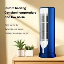 Compact Desktop Space Heater For Home, Office, Bathroom - Portable Electric Warm Air Blower