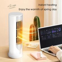 Compact Desktop Space Heater For Home, Office, Bathroom - Portable Electric Warm Air Blower