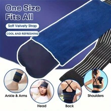 1 Piece Ice Bag With Straps, Multiple Strap Colors Summer Cooling,Beach,Travel,Spring Summer Picks,Brides Maid Gifts,Room,Bedroom Decor,Beach,Travel,For Men,For Women,Vacationcute Stuff - Navy Blue - View 3