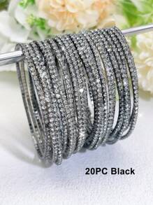 Bracelet de tennis ultra-fin de 2 mm avec perles en cristal blanc, élastique pour femmes