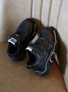 1 Đôi giày thể thao trẻ em Unisex đế mềm thoáng khí chống trượt, thích hợp cho mùa xuân, thu, đông - màu đen - Xem 6