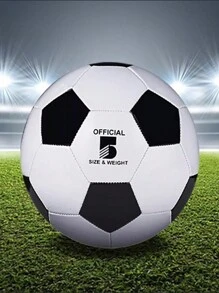 Balon De Futbol Clásico Color Blanco y Negro Numero #5 Tamaño 5 - Blanco y Negro - Ver 3