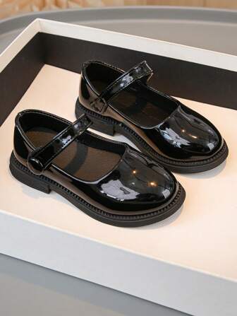 Girls Princess Leather Shoes New Spring/Autumn Casual Slip-On Shoes Fashion English Style