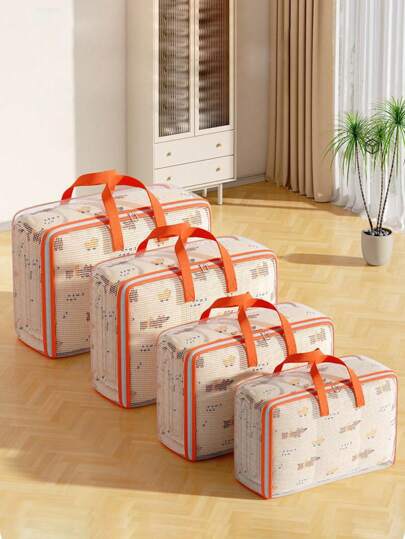 Transparent PVC Multi-Purpose Clothing & Quilt Storage Bag, Moisture-Proof Organizer Packing Bag For Moving