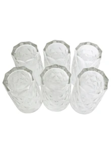 Kit Game Set With 12 Praticasa Diamond Glass Cups 370ml - 白色 - 查看 6