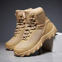 Men's Winter Hiking Boots, High Quality Training Boots Desert Hiking Boots, Men's Non-Slip Waterproof Boots - Sand Color - View 2
