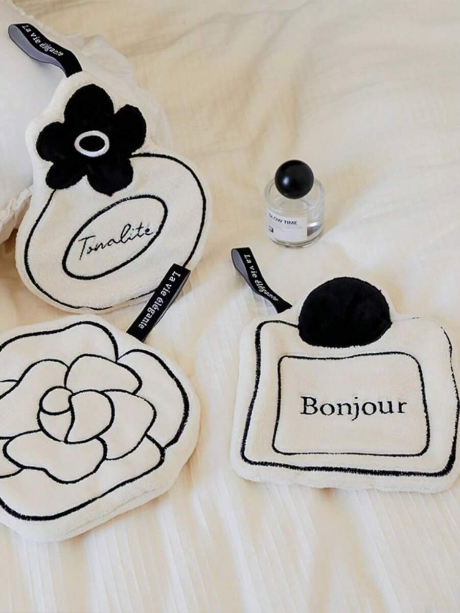 Lenços Umedecidos da Moda/Lenços Criativos/Toalha de Limpeza Grossa para Banheiro/Cozinha/Banheiro, Altamente Absorvente com Alça para Pendurar - Branco - Visão 1