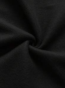 250g Hoodie/1pcs Hoodie/100% Polyester, Spider Print Hoodie With Pockets, Women's Casual Long Sleeve Drawstring, Autumn And Winter - Black - View 5