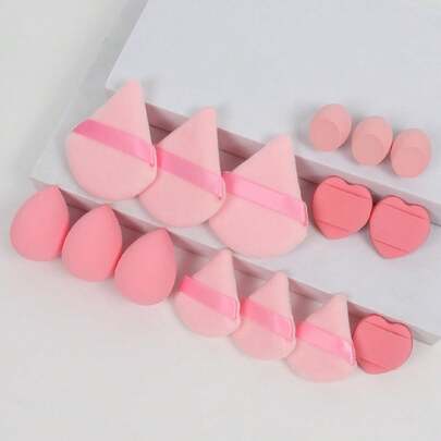 15pcs Makeup Tools Set, Including 3pcs Powder Puff, 3pcs Mini Powder Puff, 3pcs Makeup Sponge, 3pcs Mini Makeup Sponge, 3pcs Mini Air Cushion Puff, Foundation Mixing Beauty Sponge, Liquid, Cream And Powder Flawless, Multi-Color Makeup Sponges, Latex-Free Wet & Dry Foundation Makeup Sponge, Suitable For All Skin Types. Made Of Ultra-Soft Velvet, Designed For Shaping, Eye Area And Corners, Foundation Mixing Palette. Includes Air Cushion Puff, Latex-Free Mixing Sponge And Makeup Blender, For Liquid Foundation, Powder Foundation, Concealer. Suitable For All Skin Types.,Makeup,Cheap,Room Decor,Vanity,Travel,Bedroom,Makeup Accessories,Puff,Makeup Blender,Powder Puff,Makeup Sponge,Cheap,Stocking Stuffers,Makeup,Makeup Tools,Cheap Stuff,Gifts,Gifts For Women,Christmas Gifts,Giveaways,Travel,Cheap Stuff,Travel Essential