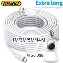 NNBILI 1m-14m 超长 Micro USB 快速充电数据线 兼容三星 兼容小米 Android 手机相机显示器移动电源数据线 兼容三星 Galaxy S7/ HTC 兼容 Android、Kindle、兼容 、相机、MP3 Micro-USB Nan - 白色 - 查看 2