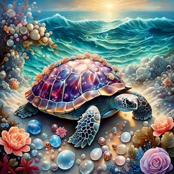 Diamond Painting Turtle New Arrivals 2024 Diamond Mosaic Animal Home Decor Rhinestone Pictures