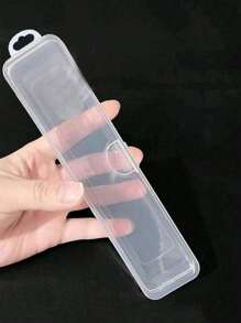 1pc Clear Portable ToothbrushStorage Box, Makeup Eyebrow Pencil Storage Box, Modern Plastic Travel Toothbrush Storage Box For Outdoor