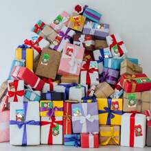 30 tarjetas rascables de Navidad, pegatinas, juegos de fiesta de Navidad, certificados de regalo en blanco para rifa festiva, artículos para fiestas de Navidad, juegos, suministros, Navidad - Multicolor - Ver 6