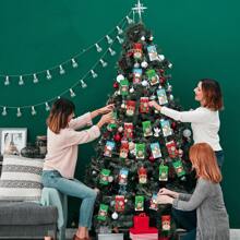 30 tarjetas rascables de Navidad, pegatinas, juegos de fiesta de Navidad, certificados de regalo en blanco para rifa festiva, artículos para fiestas de Navidad, juegos, suministros, Navidad - Multicolor - Ver 7