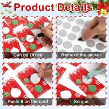 30 tarjetas rascables de Navidad, pegatinas, juegos de fiesta de Navidad, certificados de regalo en blanco para rifa festiva, artículos para fiestas de Navidad, juegos, suministros, Navidad - Multicolor - Ver 4