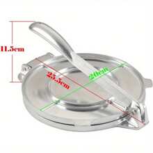 8 Inch Tortilla Press Tortilla Maker  Aluminum Tortilla Dough Press For Flour Tortilla Pie Crusts For Home Kitchen (Silver) - Silver - View 4