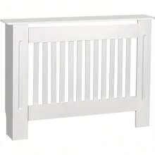 Radiator Cover - Vertical Slatted Modern Radiator Covers MDF Wood Cabinet Shelf Heating Covers For Living Room Hallway - Variant1 - View 1