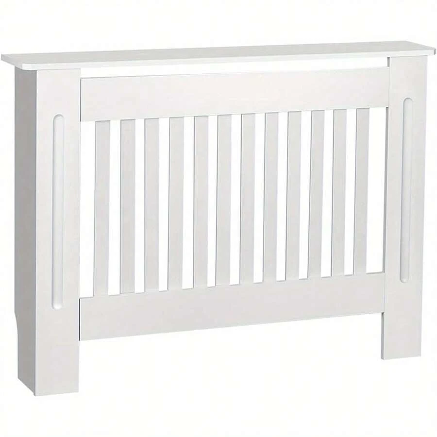 Radiator Cover - Vertical Slatted Modern Radiator Covers MDF Wood Cabinet Shelf Heating Covers For Living Room Hallway - Variant1 - View 1