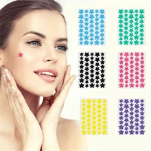 1.120/840/560/280 Peças Adesivos de Estrela, Adesivos de Decoração de Halloween e Natal, Adesivos de Estrela de Cinco Pontas Coloridos para Festa, Decoração de Foto de Feriado, Adesivos de Decoração de Rosto (1 Folha Por Cor), Apenas para Decoração (Não Para Maquiagem) 2.000/1.400/160/80/40 - Multicolorido - Visão 3