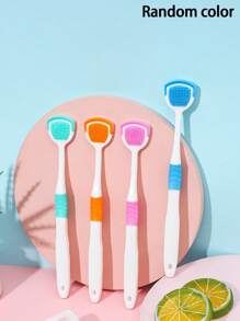 1pc Random Color Tongue Scraper, Reduces Oral Care Halitosis, Tongue Cleaner, Adult Tongue Cleaning Tool