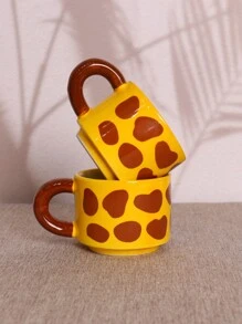 1pc Creative Cartoon Giraffe Ceramic Tea Set, 1 Teapot 2 Cups For Home Use, Birthday Gift Ceramic Cup - Giraffe - View 10