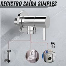 2-Outlet Valve Water Control Metal Independent Tap Kitchen Bathroom Service Area - 鉻銀 - 簡單註冊 - 查看 1