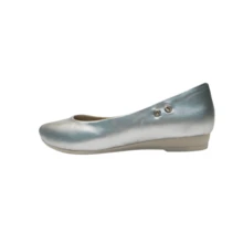 Zapatos Flats Bailarinas Mujer, - Plateado - Ver 4