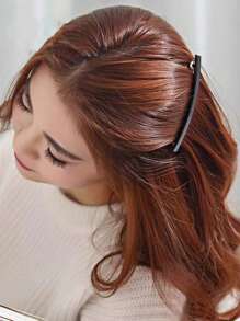 1 Peça/2 Peças Grampos de Cabelo Grandes e Simples de Acrílico Sólido Elegantes, Acessórios de Moda Versáteis Adequados para Uso Diário, Cor Sólida, Ideal para Todas as Estações, Grampo de Garra Plano, Presilha de Cabelo, Garras de Cabelo, Material Escolar